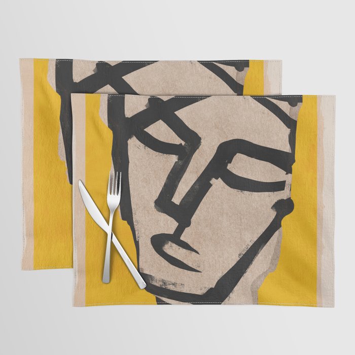 Modern Abstract Art Face 20 Placemat Gallery Image 1