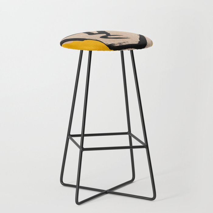 Modern Abstract Art Face 20 Stool Gallery Image 1