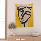 Modern Abstract Art Face 20 Wall Tapestry Gallery Image 2