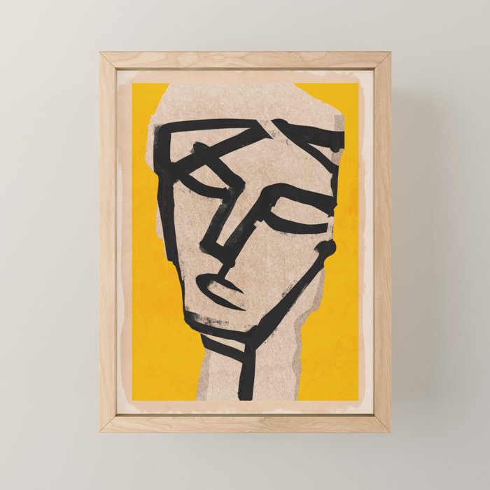 Modern Abstract Art Face 20 Mini Art Print Gallery Image 1