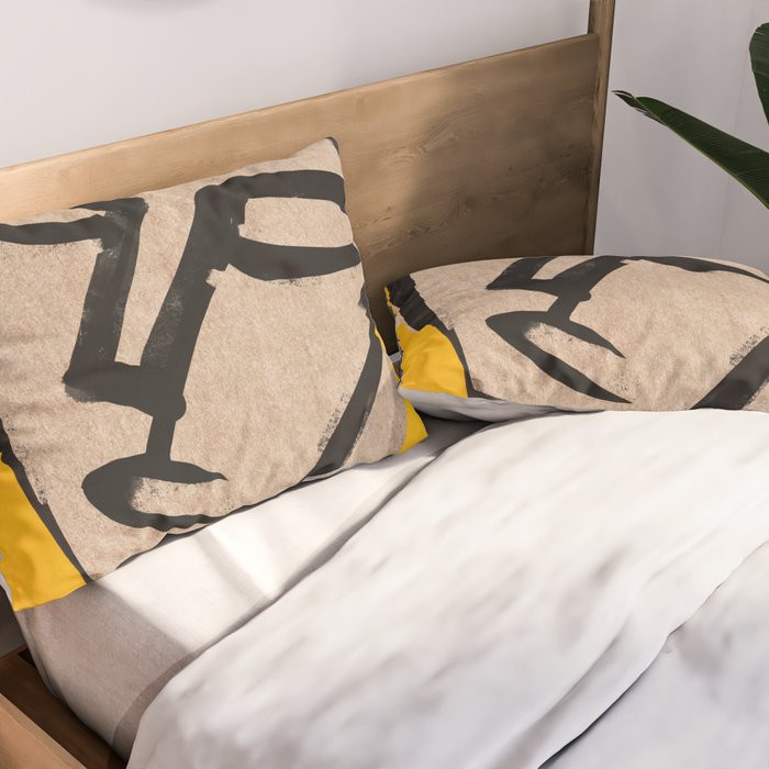 Modern Abstract Art Face 20 Pillow Sham Gallery Image 2