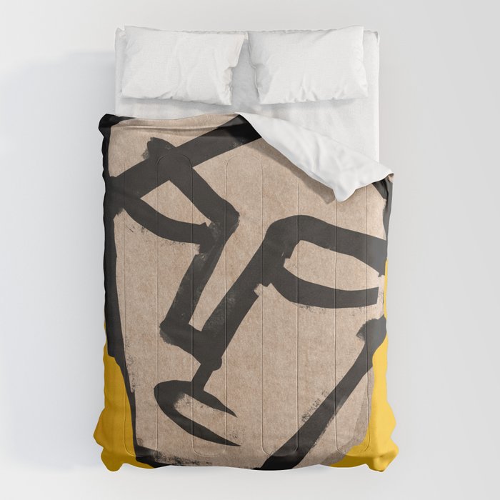 Modern Abstract Art Face 20 Comforter Gallery Image 6