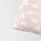 Boho Pink Rainbow - Pink & White Rainbow Pattern - Kids Rainbow Nursery Pillow Sham Gallery Image 4