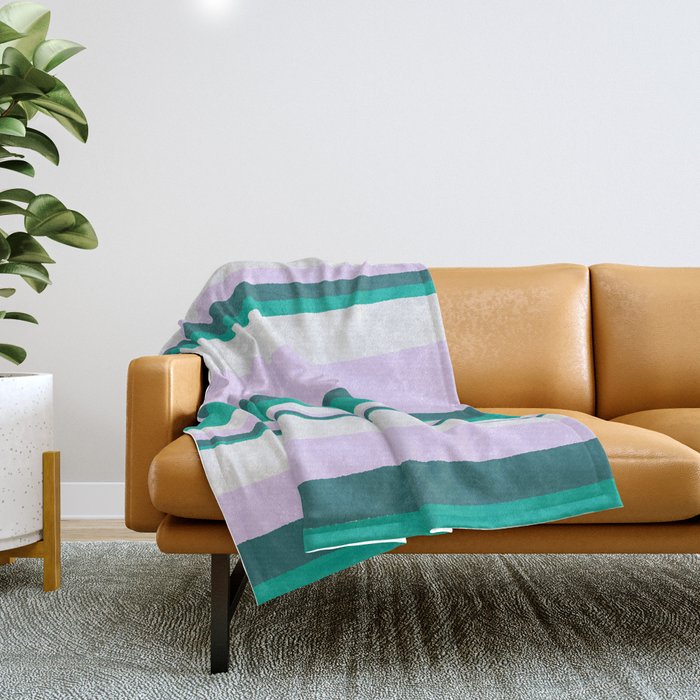 Hermosa, sunset stripes Throw Blanket Gallery Image 1