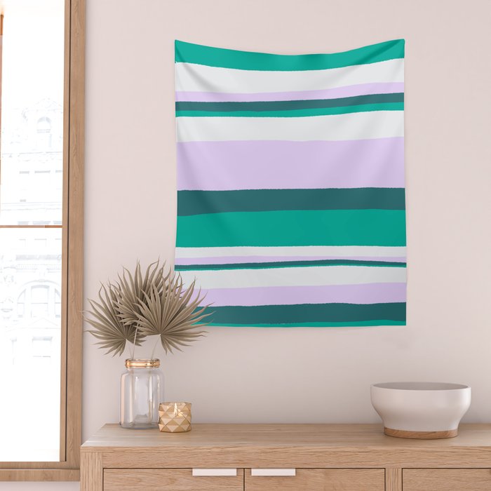 Hermosa, sunset stripes Wall Tapestry Gallery Image 2