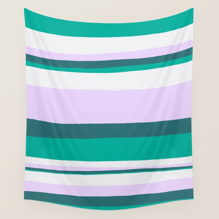 Hermosa, sunset stripes Wall Tapestry Gallery Image 1