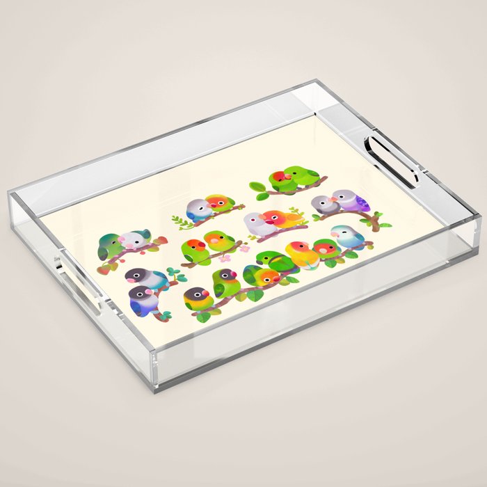 Lovebird Acrylic Tray Gallery Image 1