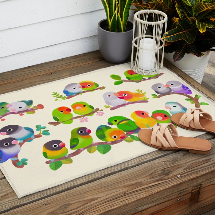 Lovebird Outdoor Rug Gallery Image 2
