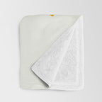 Mustard Yellow Retro Sun on Off White Throw Blanket Gallery Image 3