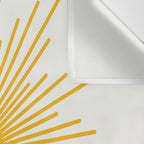 Mustard Yellow Retro Sun on Off White Wall Tapestry Gallery Image 3