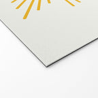 Mustard Yellow Retro Sun on Off White Welcome Mat Gallery Image 2
