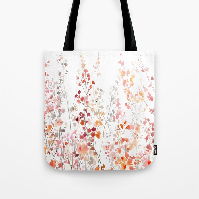Natureâs Floral Meadowscape Tote Bag Gallery Image 1
