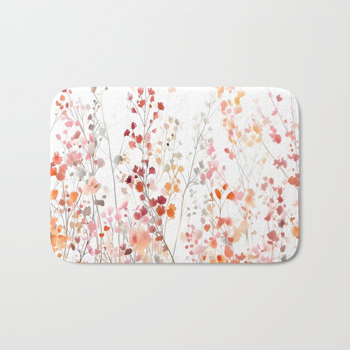 Natureâs Floral Meadowscape Bath Mat Gallery Image 1
