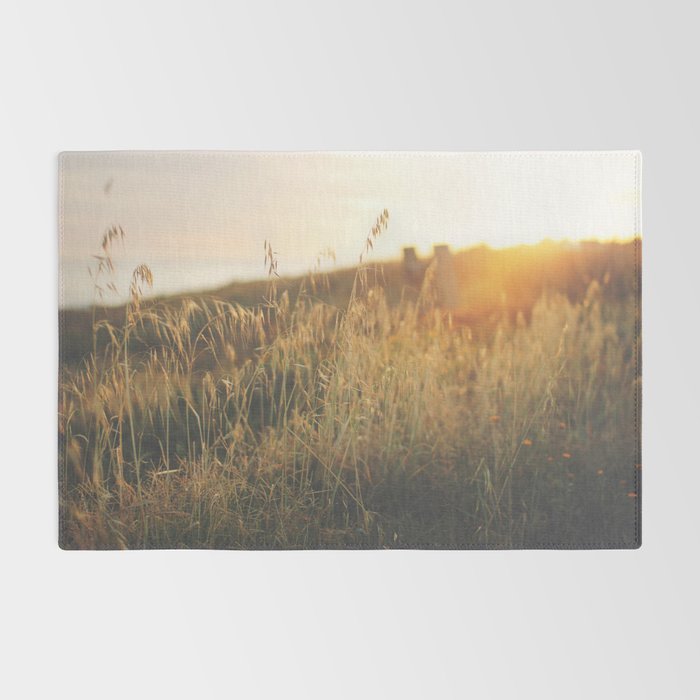 Golden - Beach vegetation at sunset - Botanic, nature and golden light Rug Gallery Image 2