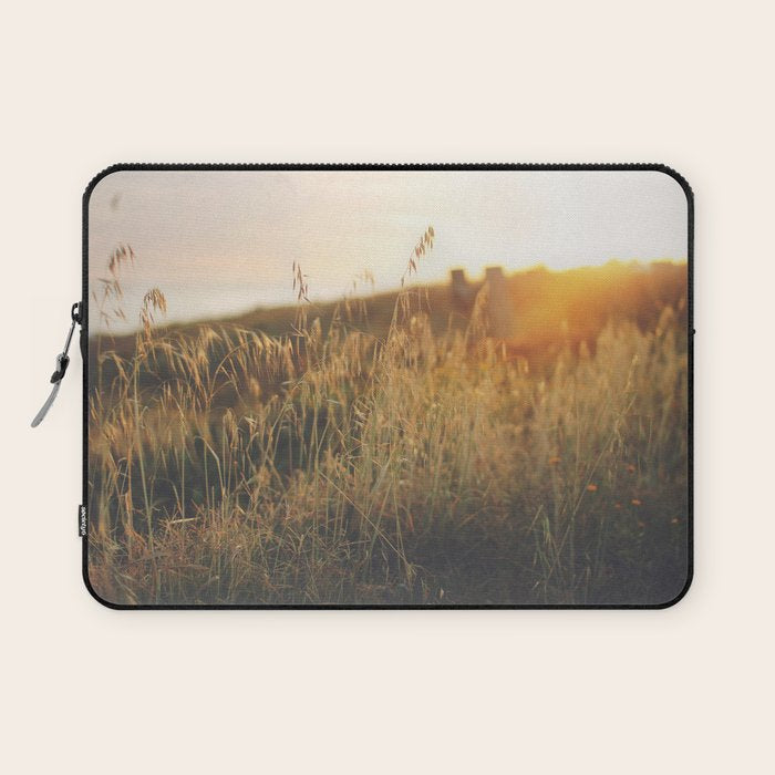 Golden - Beach vegetation at sunset - Botanic, nature and golden light Laptop Sleeve Gallery Image 1