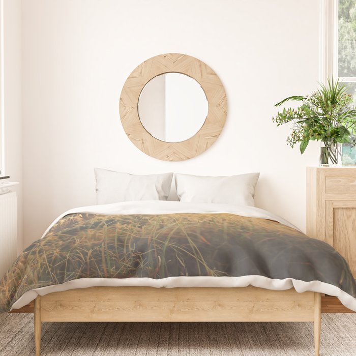 Golden - Beach vegetation at sunset - Botanic, nature and golden light Duvet Cover Gallery Image 3