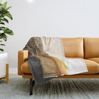 Golden - Beach vegetation at sunset - Botanic, nature and golden light Throw Blanket Gallery Image 1