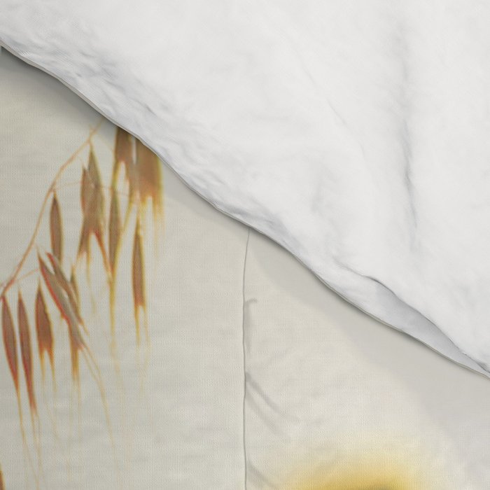 Golden - Beach vegetation at sunset - Botanic, nature and golden light Comforter Gallery Image 4