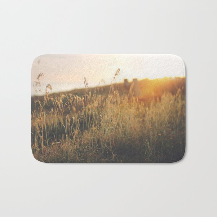 Golden - Beach vegetation at sunset - Botanic, nature and golden light Bath Mat Gallery Image 1