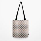 Mid Century Modern Atomic Stars Steel Teal Blue and Pale Blush Pink Pattern Tote Bag Gallery Image 2