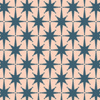 Mid Century Modern Atomic Stars Steel Teal Blue and Pale Blush Pink Pattern Coffee Mug Gallery Image 2