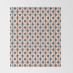 Mid Century Modern Atomic Stars Steel Teal Blue and Pale Blush Pink Pattern Throw Blanket Gallery Image 2