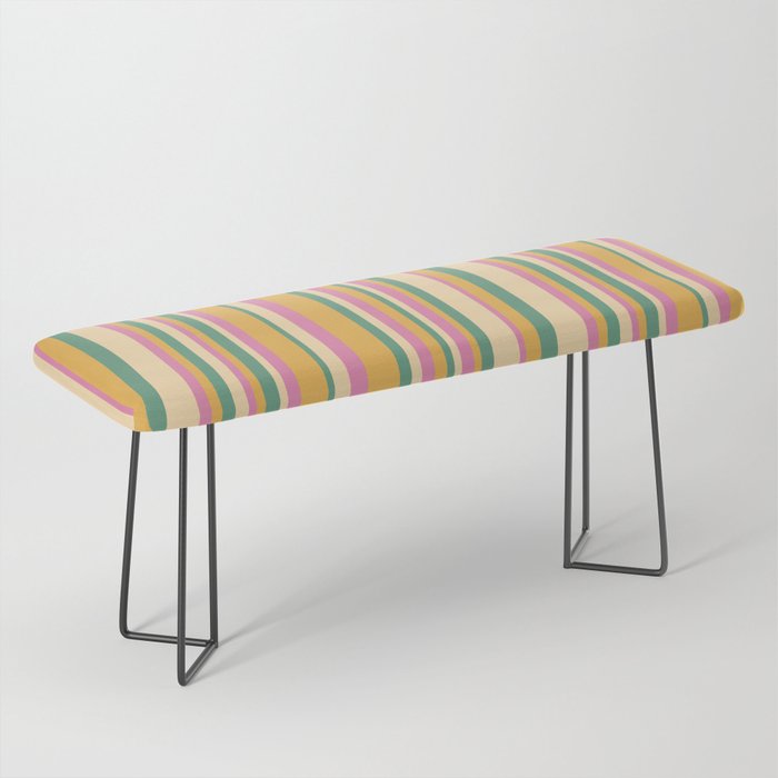 Classic Stripes XIX - Boho Vintage Bench Gallery Image 1