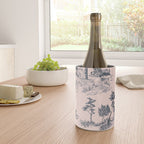 Toile de Jouy Vintage French Blush Pink & Black Pattern Wine Chiller Gallery Image 4