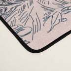 Toile de Jouy Vintage French Blush Pink & Black Pattern Desk Mat Gallery Image 4