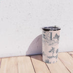 Toile de Jouy Vintage French Blush Pink & Black Pattern Travel Mug Gallery Image 4