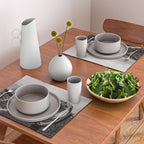 Mountain Tourist Binoculars Black and White Placemat Gallery Image 2