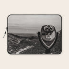 Mountain Tourist Binoculars Black and White Laptop Sleeve Gallery Image 1