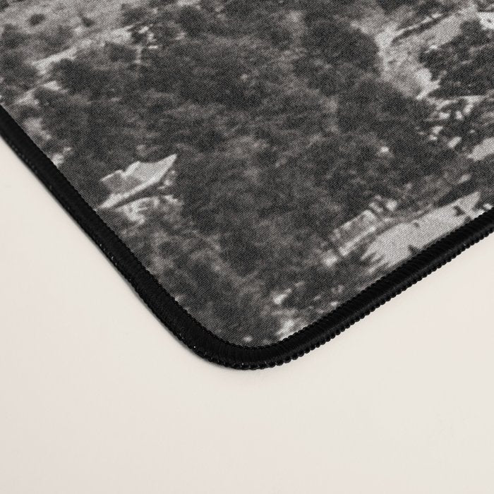 Mountain Tourist Binoculars Black and White Desk Mat Gallery Image 4