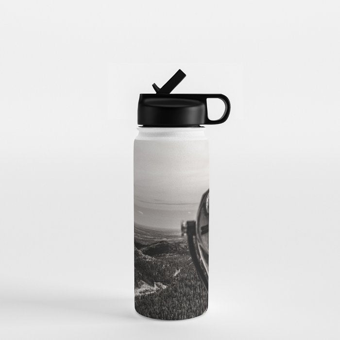 Mountain Tourist Binoculars Black and White Water Bottle Gallery Image 1