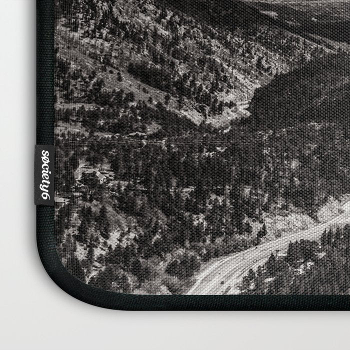 Mountain Tourist Binoculars Black and White Laptop Sleeve Gallery Image 3