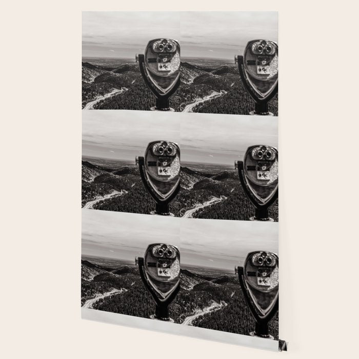 Mountain Tourist Binoculars Black and White Wallpaper Gallery Image 2
