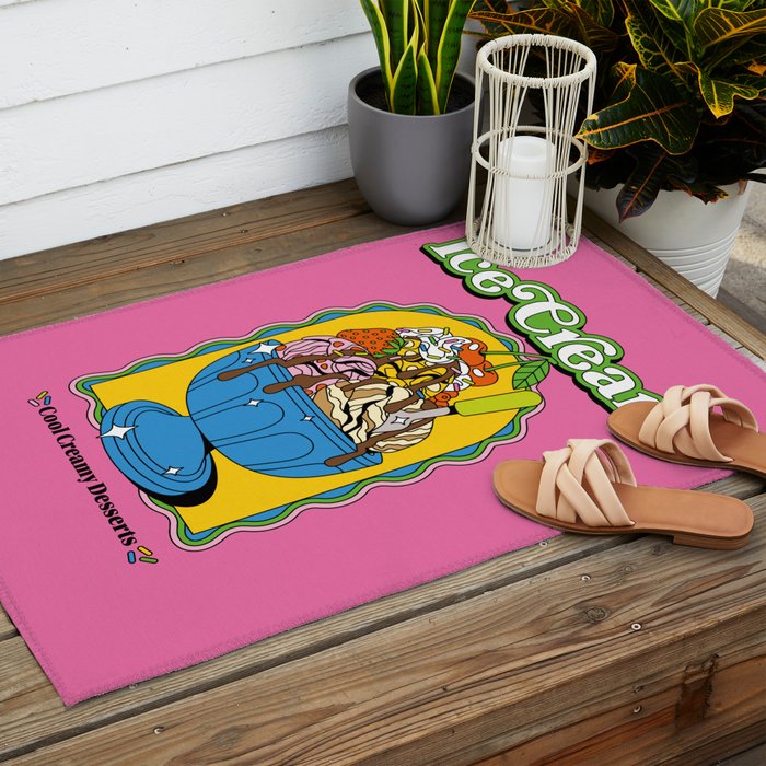 Vintage style Ice Cream Outdoor Rug Gallery Image 2