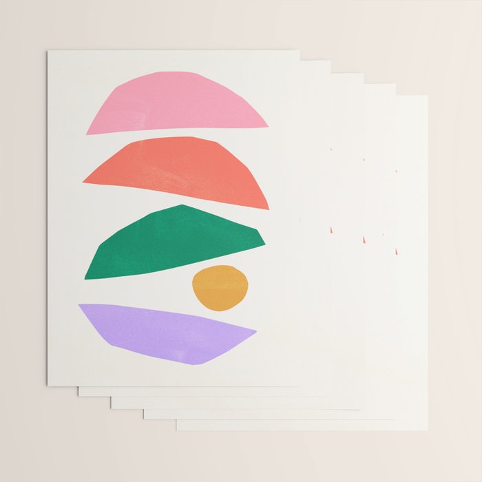 The Sundowner: Stacked Shapes 01 Wrapping Paper Gallery Image 3