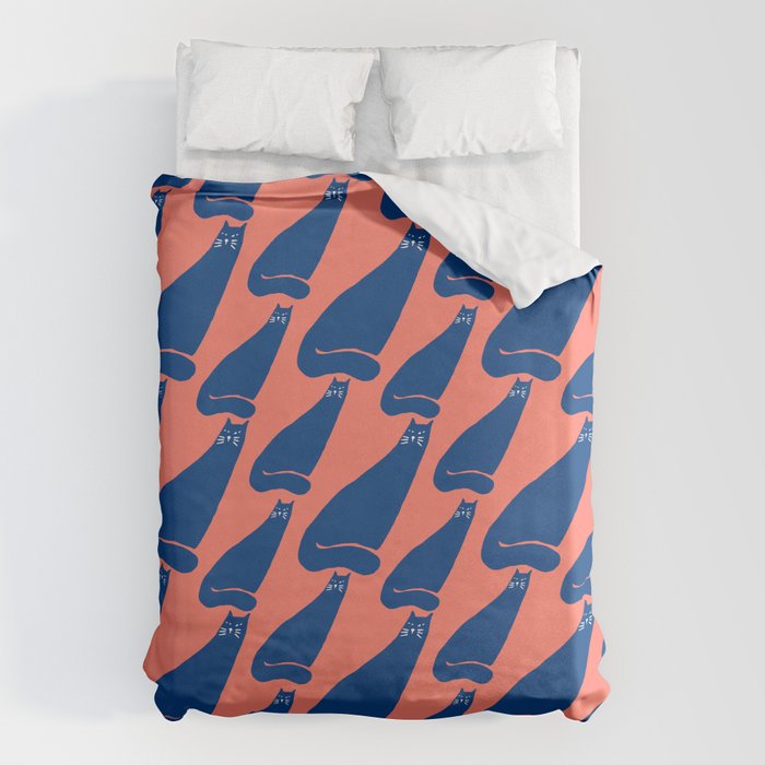 Cat in the wind Duvet Cover Gallery Image 1