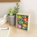 Drippy Daisy Dreamscape - Rainbow on Kelly Green Mini Art Print Gallery Image 2