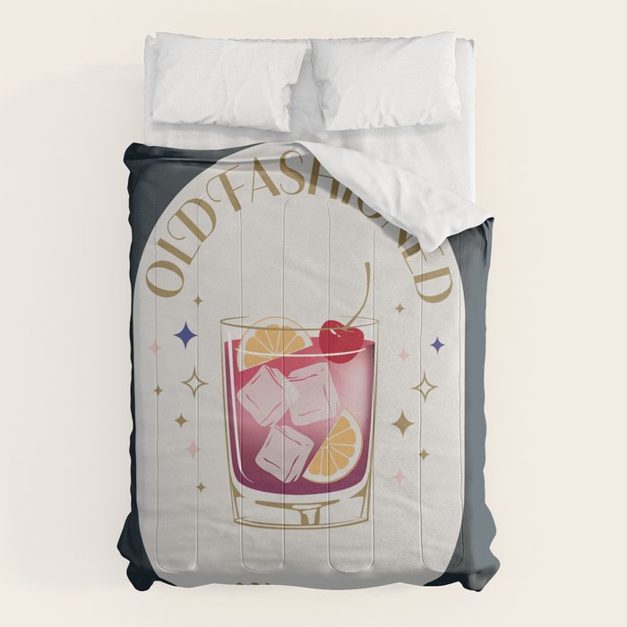 Old Fashioned Cocktail Zodiac Sign Comforter Gallery Image 1