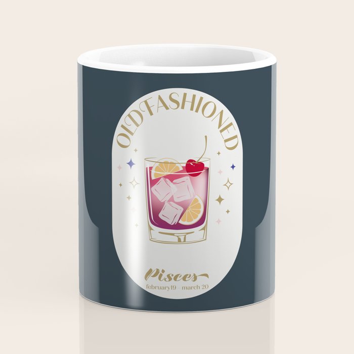 Old Fashioned Cocktail Zodiac Sign Coffee Mug Gallery Image 4