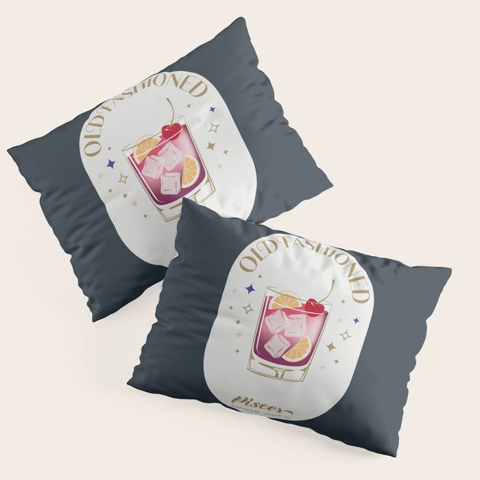 Old Fashioned Cocktail Zodiac Sign Pillow Sham Gallery Image 3