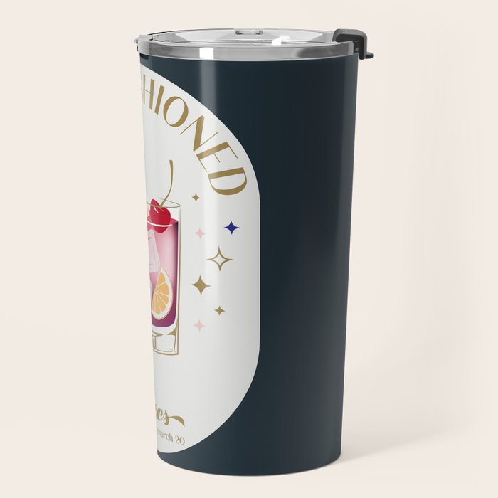 Old Fashioned Cocktail Zodiac Sign Travel Mug Gallery Image 2