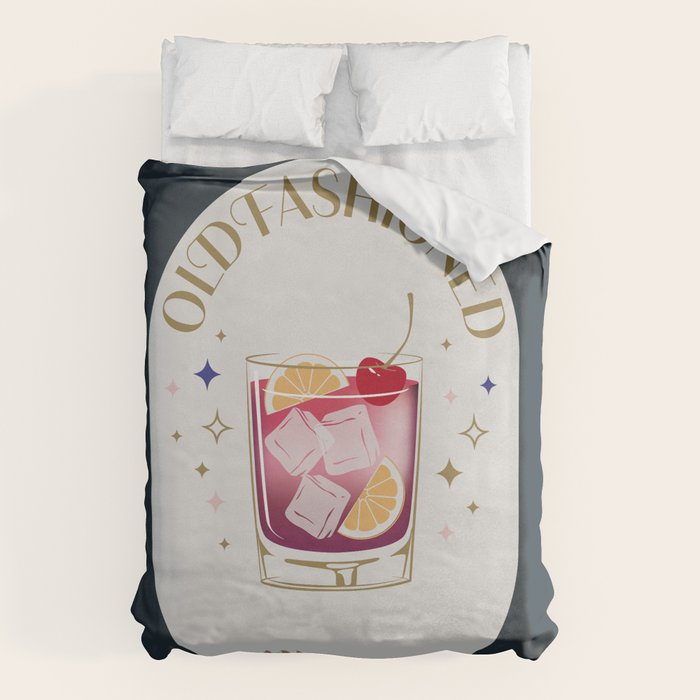 Old Fashioned Cocktail Zodiac Sign Duvet Cover Gallery Image 1