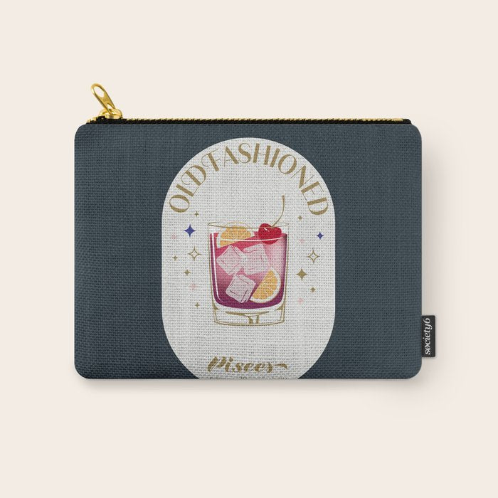 Old Fashioned Cocktail Zodiac Sign Carry All Pouch Gallery Image 1