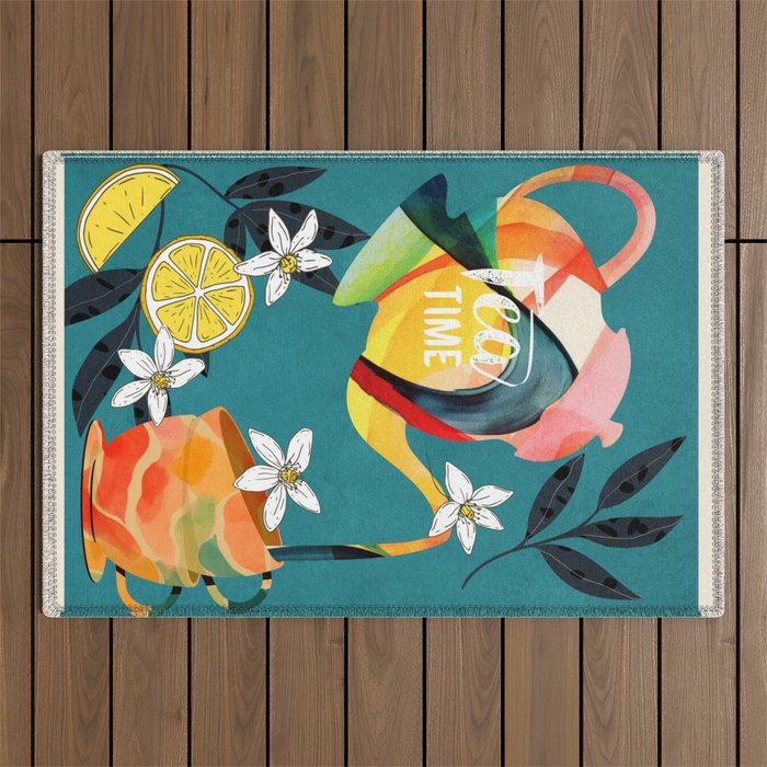 Tea Time 3 Outdoor Rug Gallery Image 1