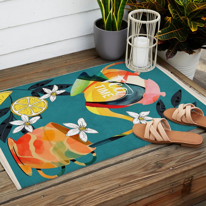 Tea Time 3 Outdoor Rug Gallery Image 2