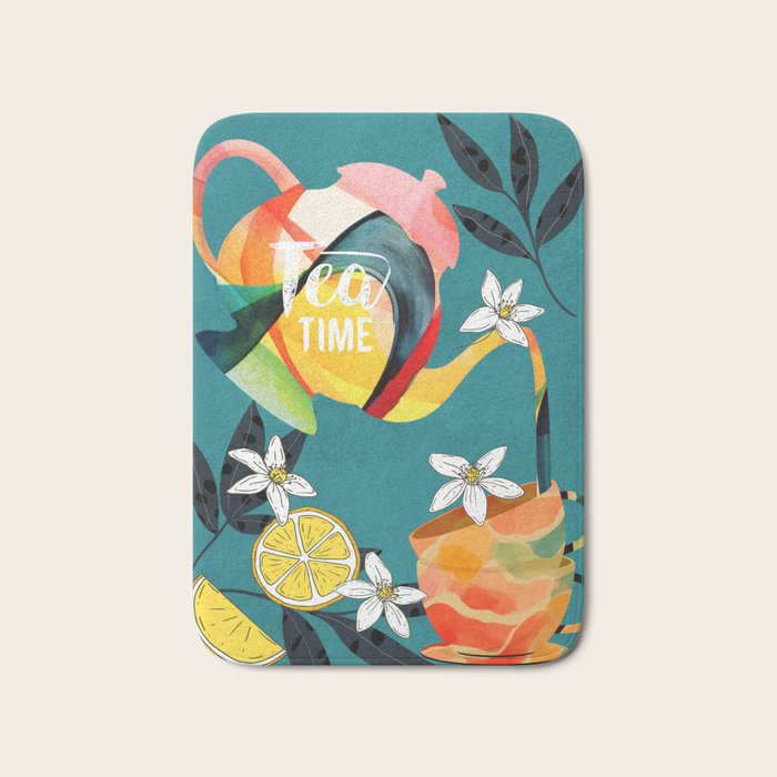 Tea Time 3 Bath Mat Gallery Image 1