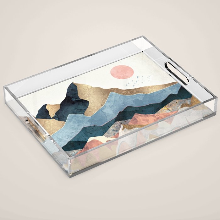 Golden Peaks Acrylic Tray Gallery Image 1